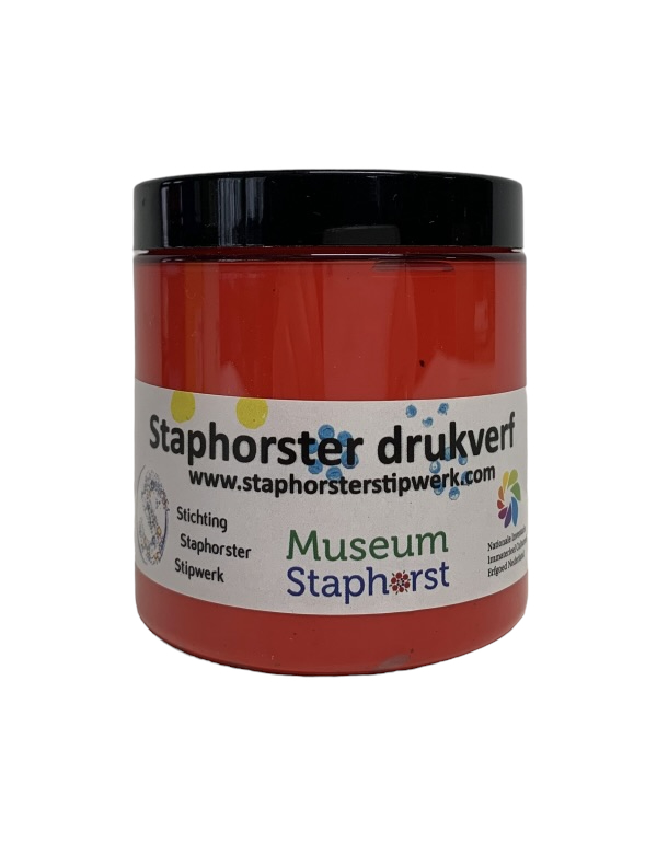 Drukverf rood 250 gram