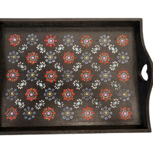 Zwart Dienblad met Staphorster Stipwerk – 32 × 24 × 3 cm nr. 3