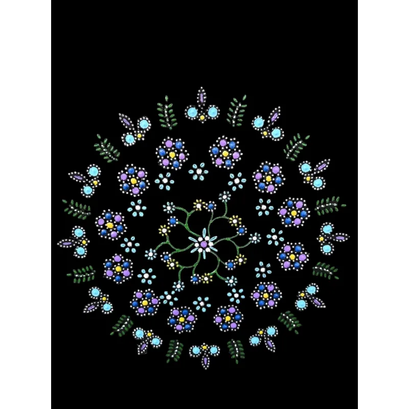 Zwarte Katoenen Tas met Staphorster Stipwerk – 41,5 × 38 cm nr. 5