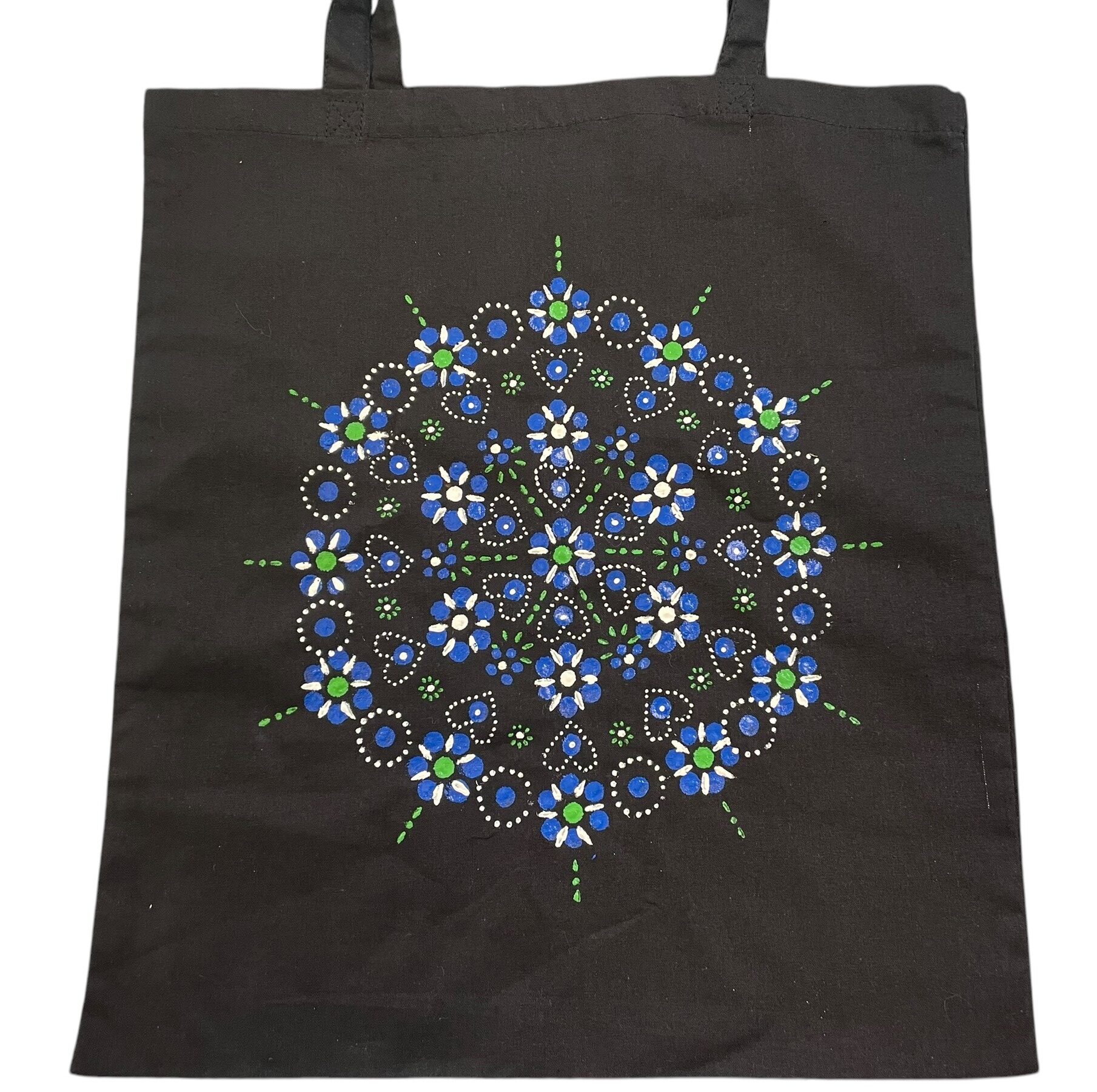 Zwarte Katoenen Tas met Staphorster Stipwerk – 41,5 × 38 cm nr. 9